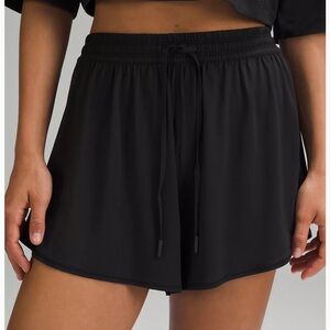 NWT Lululemon black Modal High-Rise Relaxed-Fit Lounge Short 3.5"